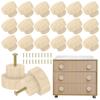 Set da 20 Maniglie per Cassetti in Legno Maniglie Piatte Rotonde da 35mm per Mobili, Ante di Armadi, Cassetti Ferramenta per Armadi