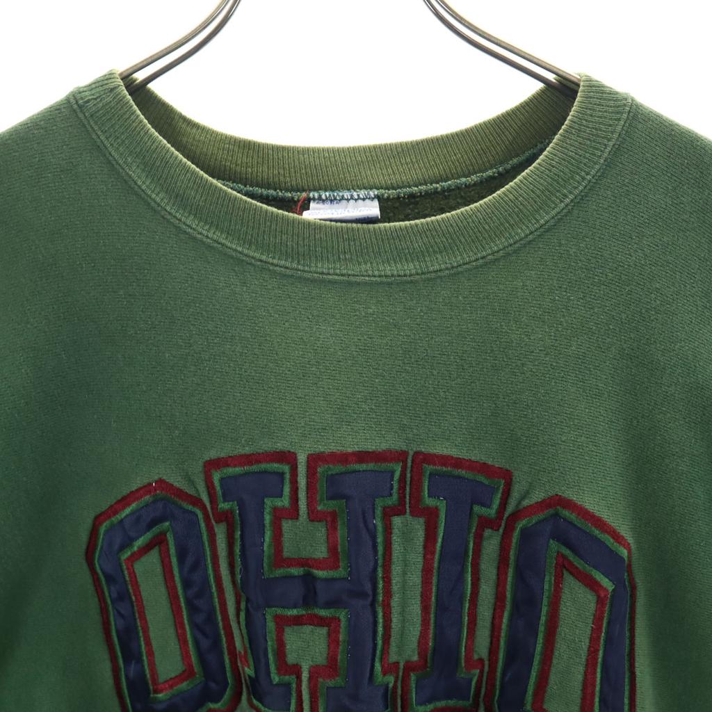 Champion 90s Old USA Made Embroidered Tag Ohio University Long Sleeve Reverse Weave Sweat Men's Used