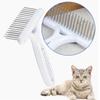 Double Row Dog Rake Comb White Dog Comb Brush Pet Grooming Tools Dog Needle Row Comb  Grooming