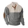 Sweatshirt Pullover Half Placket Buttoned Lapel Sweatshirt Casual Men's Top