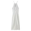 Spring 2025 Women's European & American Style Satin Slip Dress with Slimming Back Detail