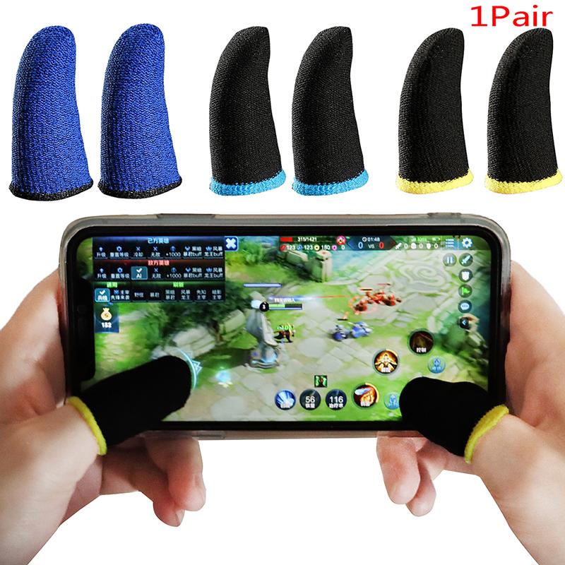 1 Pair  Mobile Game Sweat-Proof Fingers Gloves Touch Screen Thumbs Finger Sleeve