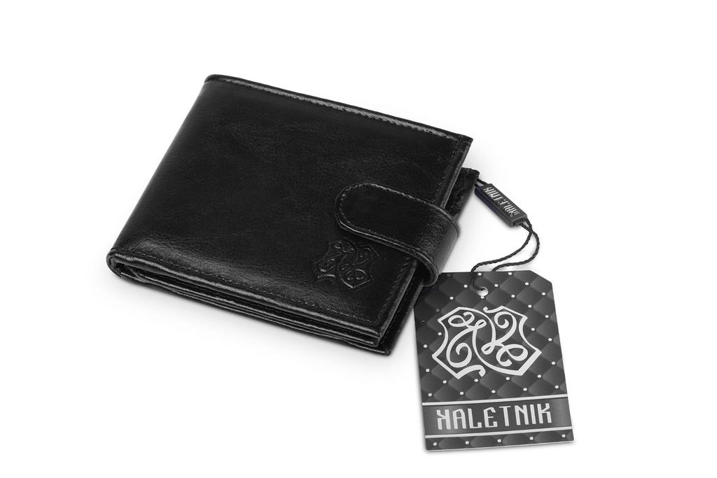 Men's Leather Wallet Kaletnik Halerz Black