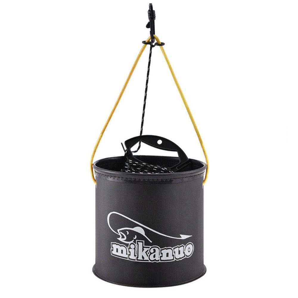 

with Rope/Handle Fishing Bucket Foldable Fishing Bait Bucket Portable Live Fish Bucket Fishing Bag Round
