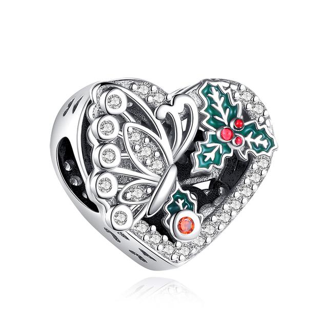 2022 New 925 Sterling Silver Butterfly of Flower Fit Original Charm Bracelet DIY Fashion Silver 925 Jewelry Making