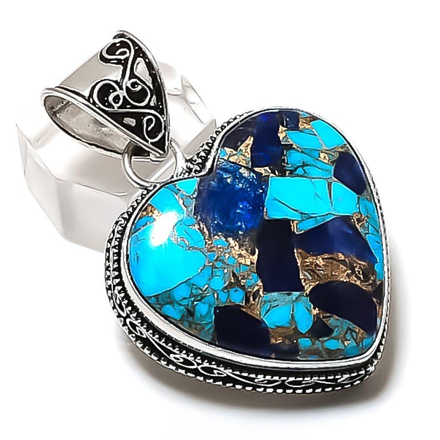 Natural Spiny Oyster Gemstone 925 Sterling Silver Jewelry Pendant 1.85  ETC-13856