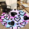 1PC Heart Print Chair Carpet for Office, Indoor Non-Slip Washable  Carpet, Soft Comfortable Mat For Office Room Yy250930143