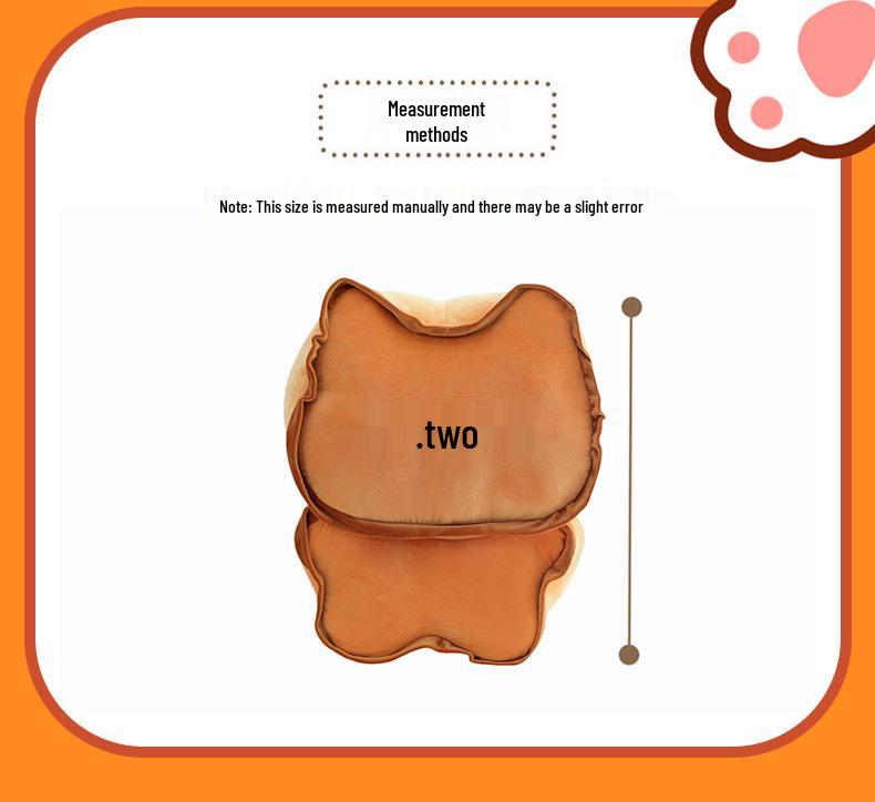 Weiches Lebkuchen-Katzenkissen: Plüsch 3D Spielzeug & Bett Rückenlehne Geschenk