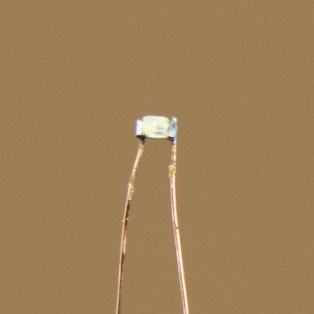 Miniature SMD 0402 Chip with Copper for Model and Dioramas LEDs, Yellow, 20-Pack, 0.1mm Wire, Trains, Railways, Buildings,