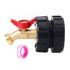 IBC Tote Adapter IBC Tote Fittings Solid Brass Water Shut-Off Valve Faucet with Garden Hose Quick Connectors Set