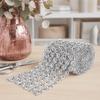4 Inch Width Rhinestone Ribbon Silver Color Diamond Warp Ribbon  Arts And Crafts