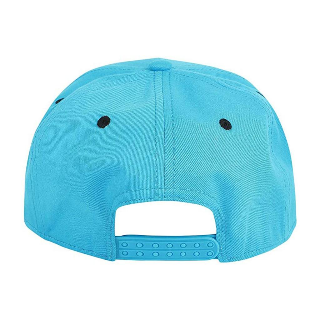 Cartoon Big Eyes Sky Blue Hip-hop Biscuit Bite Hip-hop Flat Brim Cap Adult Men and Women Universal Baseball Cap