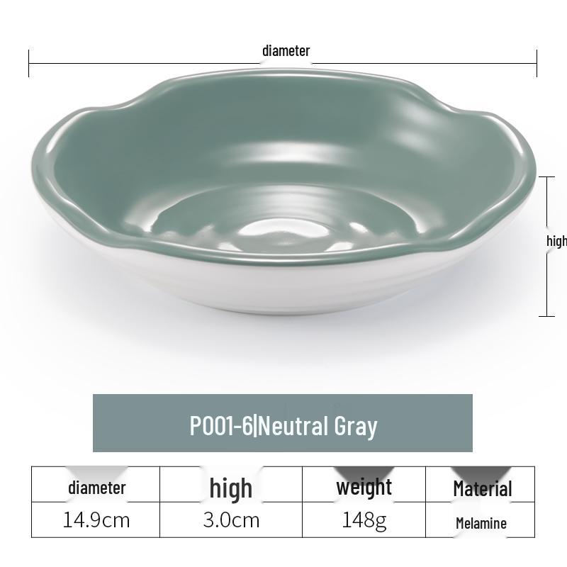 Imitation Porcelain Melamine Dipping and Snack Dish for Restaurants