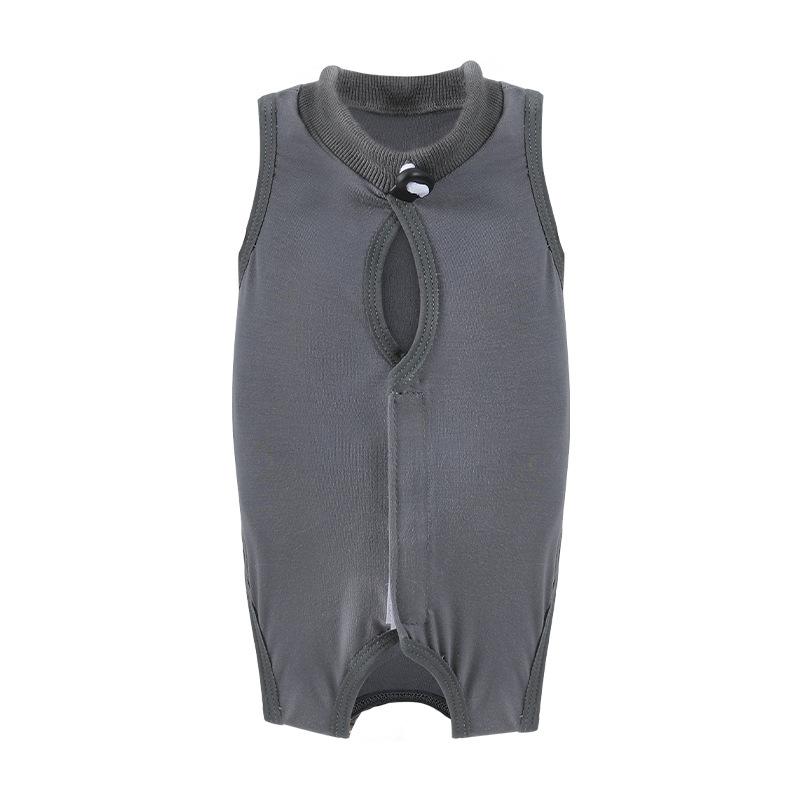 

Дышащая стерилизационная одежда для кошек, одежда для отлучения от груди, защита от вылизывания после операции, подходит для четырех сезонов, S серый