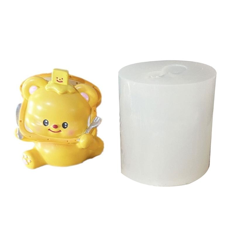 Bear Statue Silicone Molds Epoxy Resin Molds for Candle Soap Making Fondant Silicone Molds for Chocolate Cake Baking