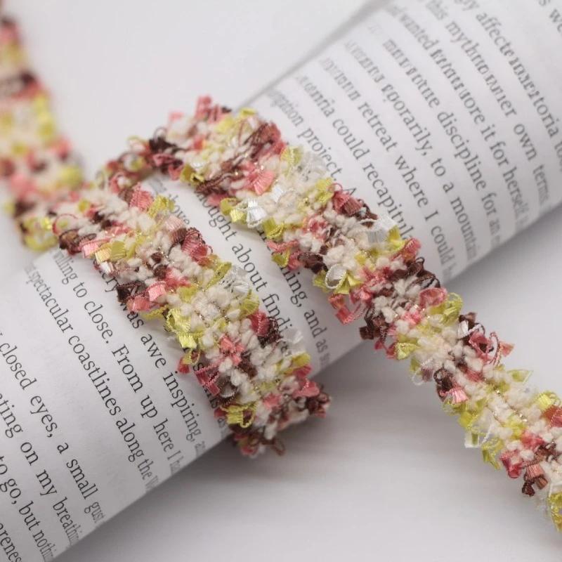 90Yards 1.5cm Vintage Embroidered Lace Ribbon Fabric Sewing Lace Trim Handmade Costume Dress Sewing Trimmings Wedding Decoration