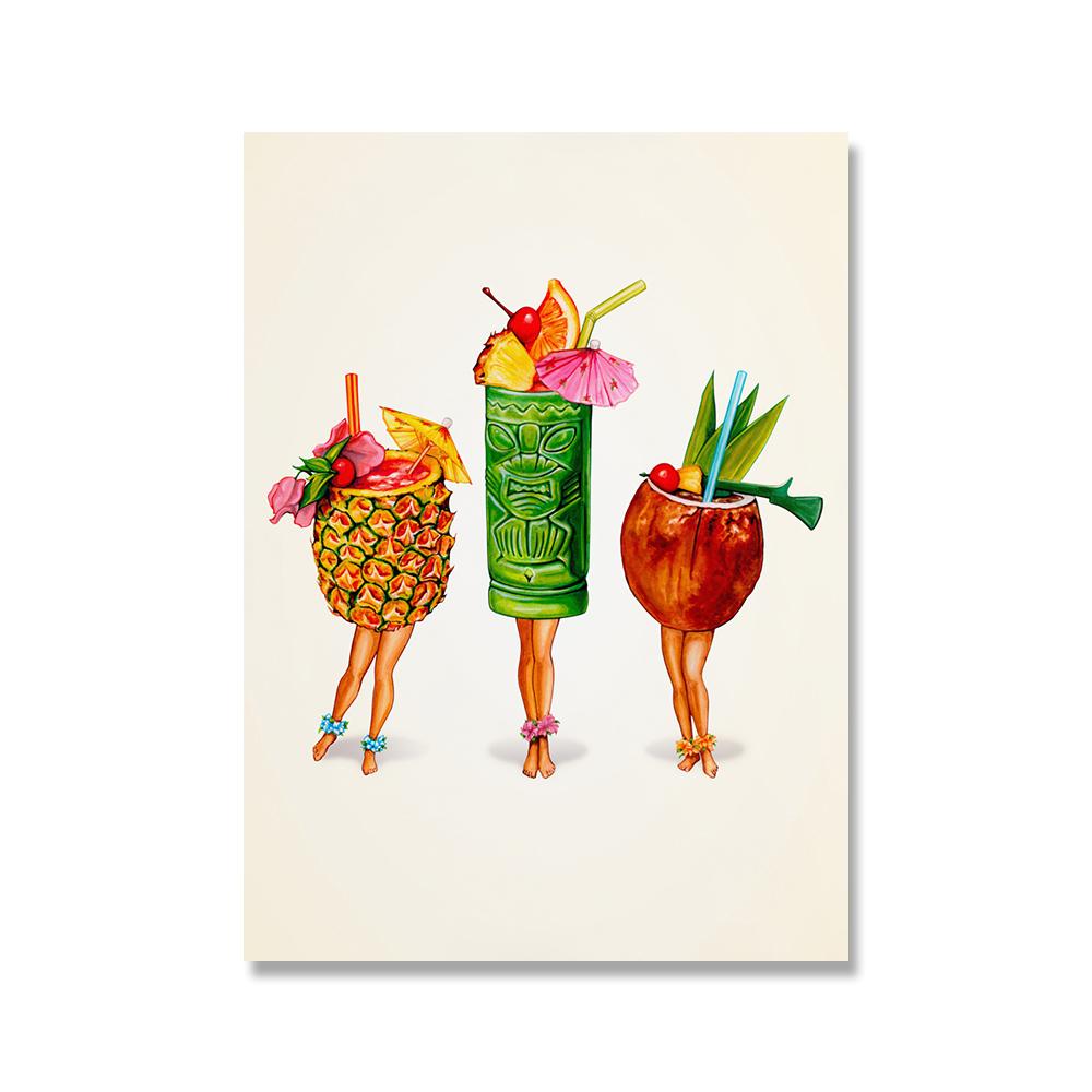 

Смешная женщина сексуальная нога черный провод плакат настенное искусство печать абстрактный аквариум фрукты холст картина кухня ванная спальня домашний декор 21x30cm No Framed