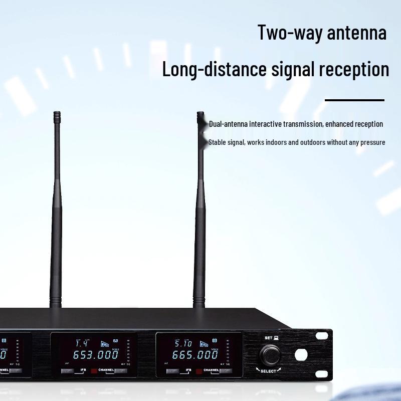 HuiDu ART-200 Professional Wireless Dual Diversity Conference Microphone with Anti-Interference Technology