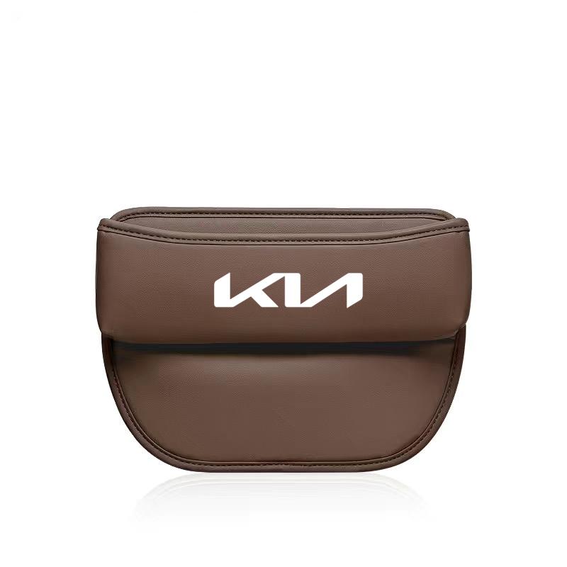 2026 Hot Car Sticker Car Seat Gap Organizer PU Leather Console Side Pocket Seat Crevice Storage Box For Kia Rio 3 4 K2 K3 X-Line