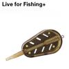 5Pcs Embed Feeder for Fishing Inline Carp Fishing Feeder Alloy Sinker Fishing Lure Holder Mould Kit Fishing Tackle Tools