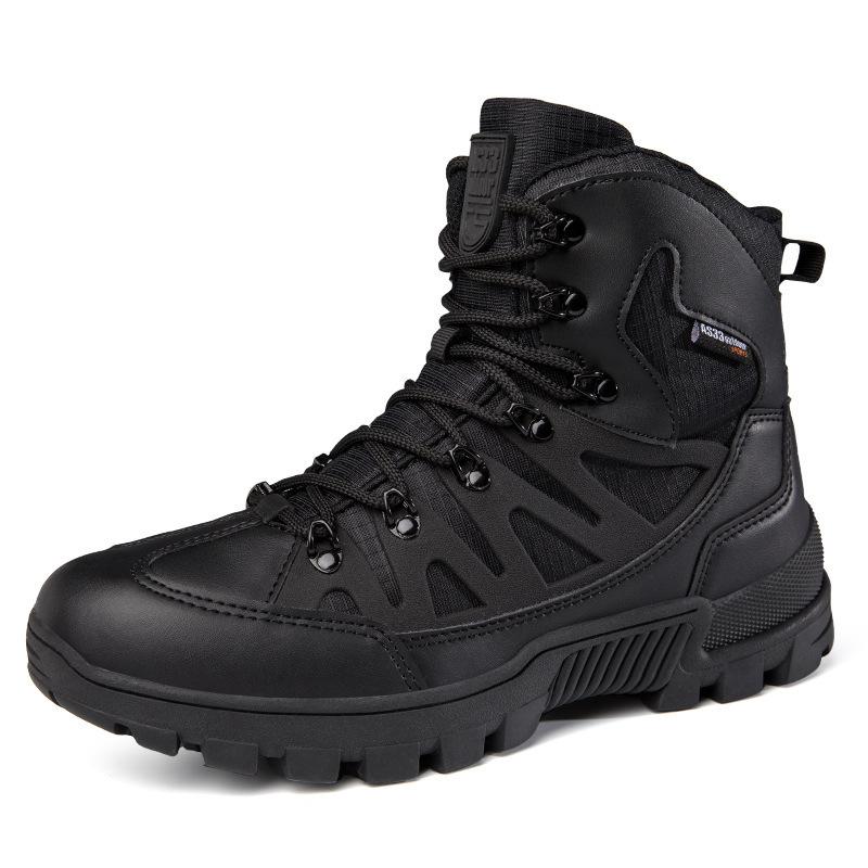 

Large size breathable tactical boots outdoor non-slip hiking shoes autumn and winter high-top lace-up Martin boots 39