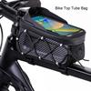 Bike Bag Reflective Saddle Bag Front EVA Hard Casing Beam Bag A39 Earphone Hole Design Expandable Elastic Cord