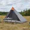 Trekking Tent Gray and Orange 222 x 85 x 125 cm