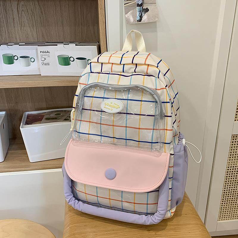 A New Large Capacity Japanese Style Printed Backpack for Girls  Junior High School and Senior High School Students  and A Backpack for Girls