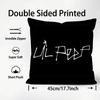 LLil PeepP HellS Boy Singer Cushion Cover Plush Fabric Soft DoubleSided Printed Sofa Warm Winter Home Child Gift Pillow Case