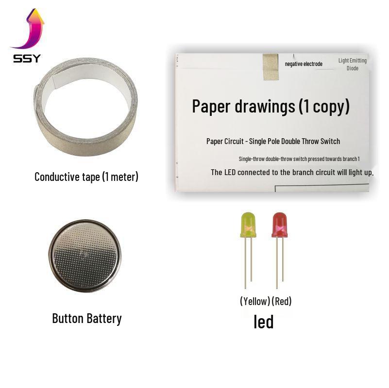 Electronic Magic Sticker Circuit DIY Kit for Paper Circuit and SPDT Switch Experiment