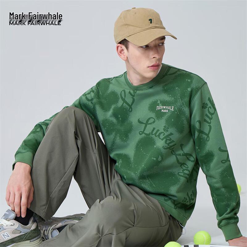 

Mark Fairwhale Lucky Clover Print Couple Round Neck Pullover XXL