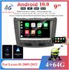 9" Android10 Octa-Core Car Stereo Radio GPS 4+64G RDS FM WiFi For Lexus IS 05-12
