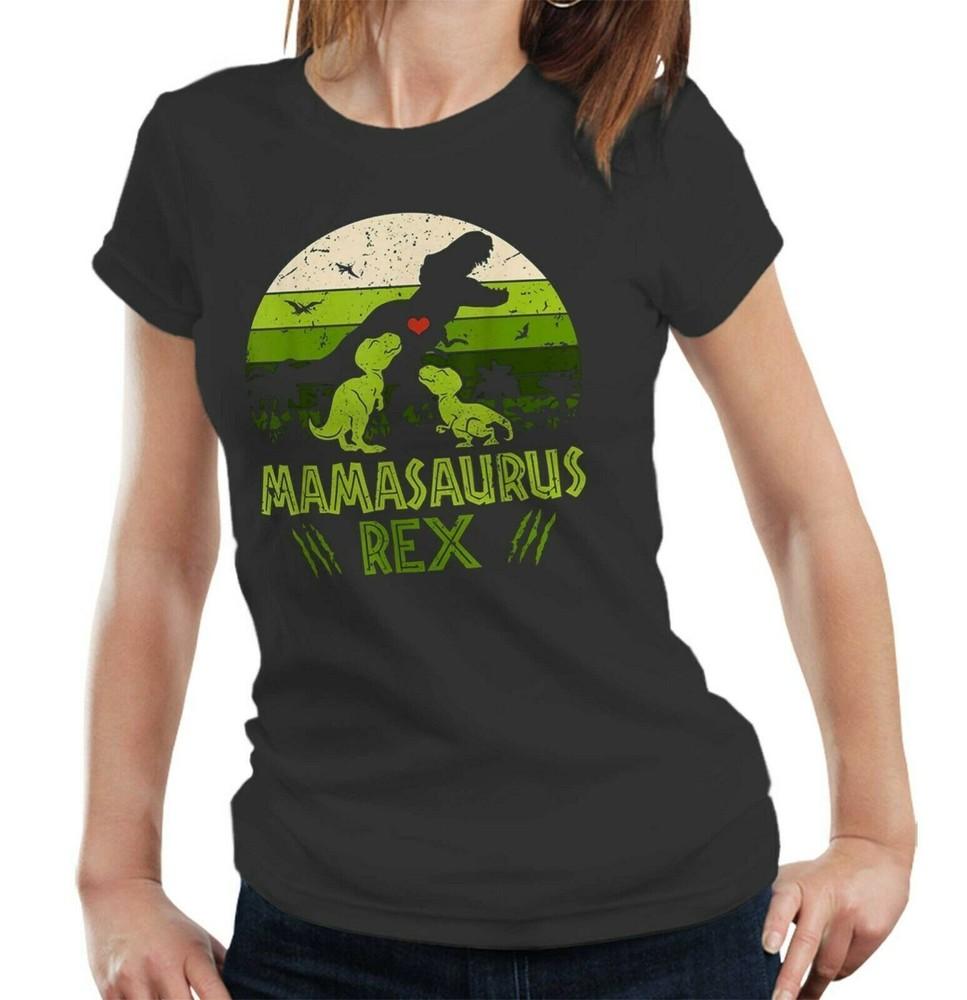 Mamasaurus Rex Tshirt Ladies Semi Fitted Mothers Day Mam Mum Ma Dinosaur Cute