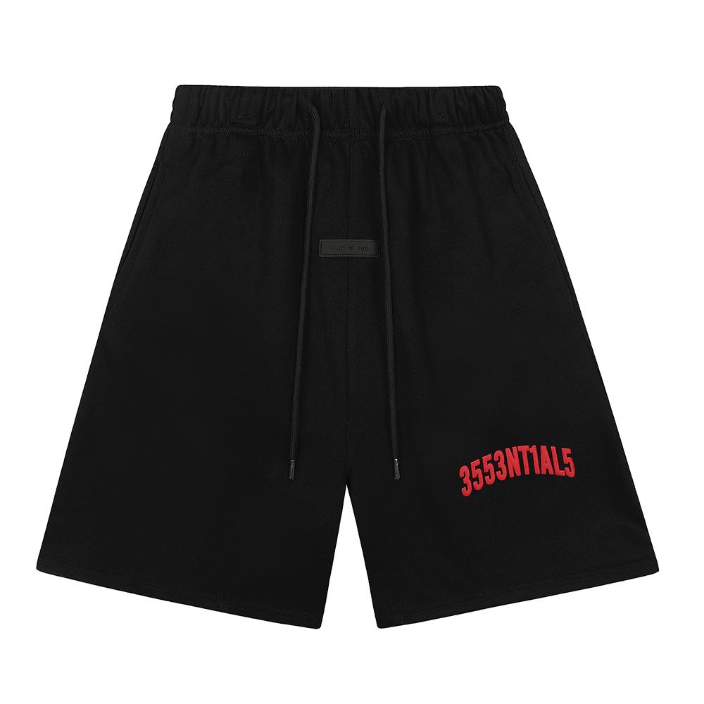 Fear of God Essentials Special Letter Print Sweat Shorts Unisex Oversized Cotton Drawstring Elastic Waist Streetwear Casual Sports Knee Length Shorts