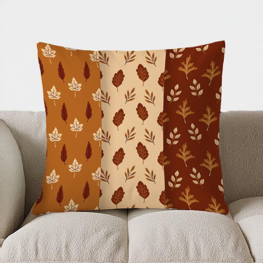 Home Decor Autumn Leaves Patterned Decorative Pillow Cover Pattern Cushion Cover Suitable For Sofa Bedroom Car Pillow Cover