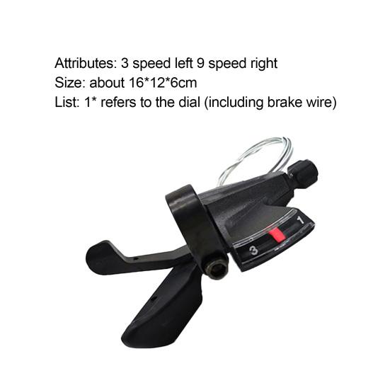 SL-M370 Bicycle Shifter 3 Speed Left Easy To Install ABS MTB Trigger Shifter for Bike
