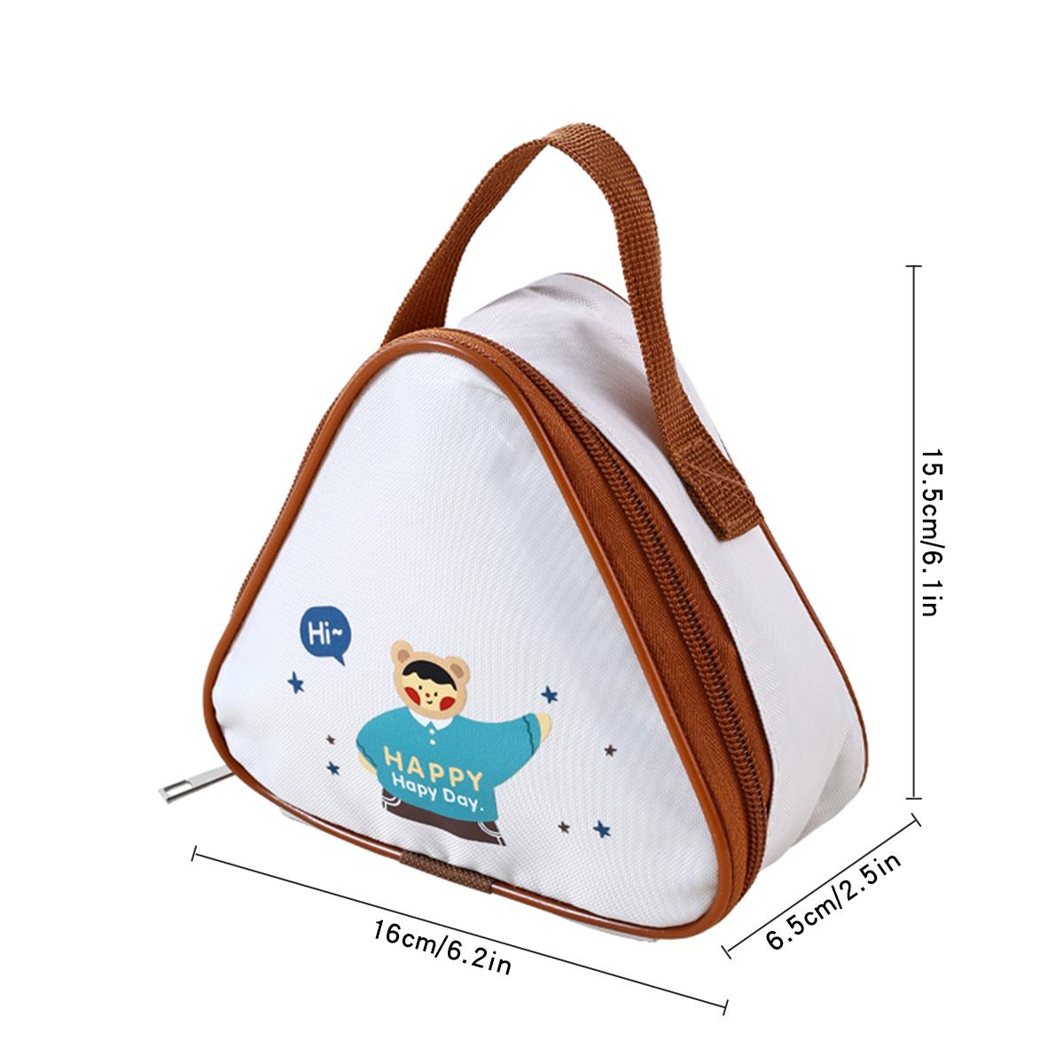 

Mini Cute Triangle Insulated Lunch Bag Kids Student Portable Waterproof Picnic Bag Food Thermal Bag Reusable Cooler Bag