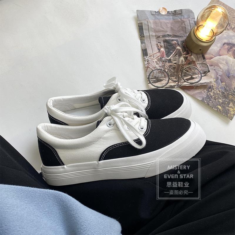 Platform canvas shoes female height-increasing student casual shoes Hanhan big head shoes 503