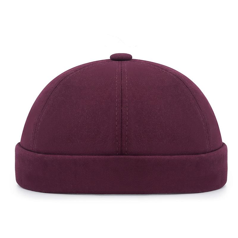Trendy Retro Hip-hop Landlord Hat Melon Rind Hat Smooth Board Without Brim Tang Hat