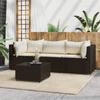 Day and Night - Day and Night 4-piece Garden Furniture Set and Brown Synthetic Rattan Cushions
