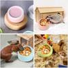 LATRAT 3 Pack Ceramic Hamster Food Bowls, Anti-Tip Small Animal Feeding Dish, Water Bowl for Guinea Pig, Hamster Cage Accessories, Green