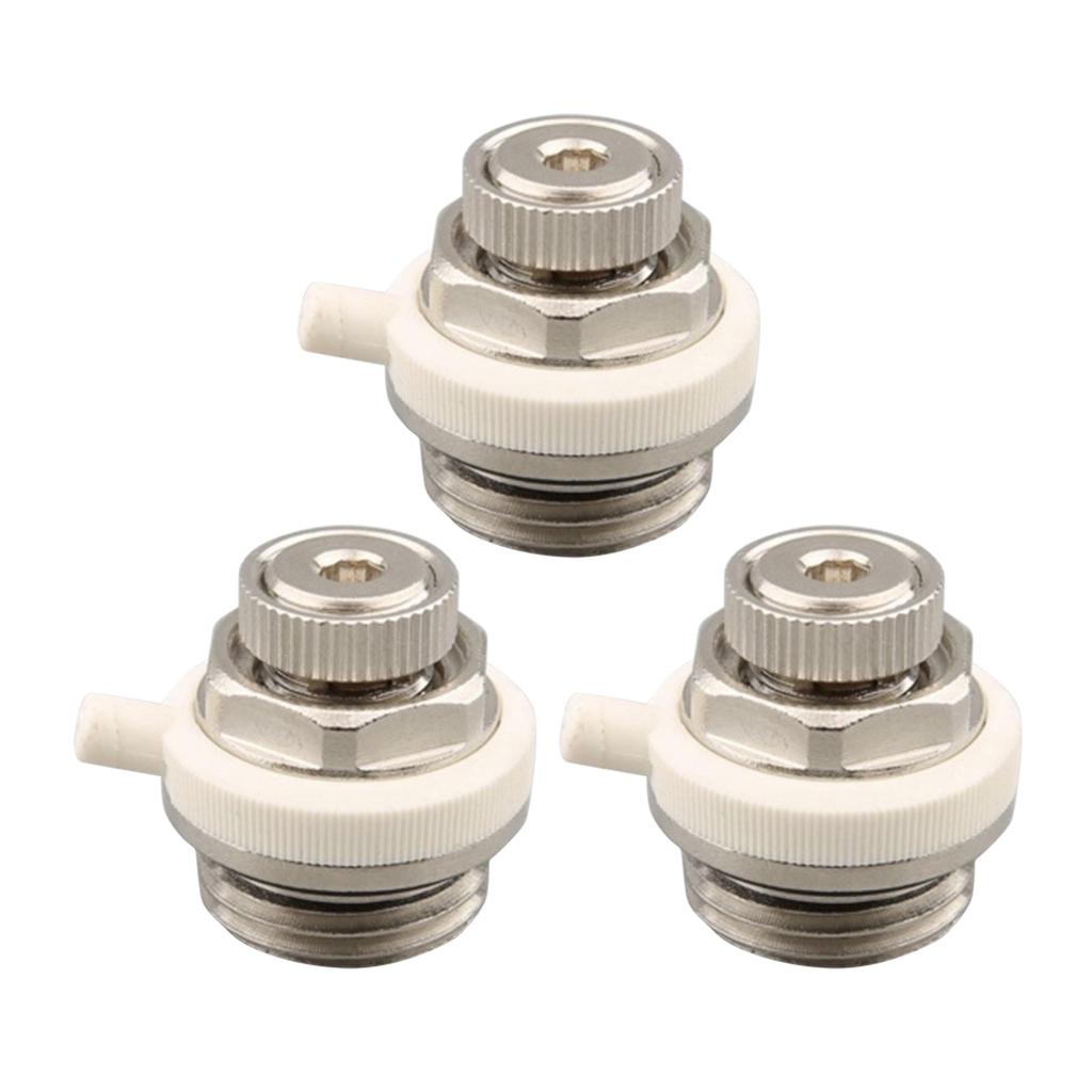 3Pcs Automatic Bleed Valve 1/2inch 3/4inch Bleed Plug Valve Radiator Bleed Valve Self Bleeding Radiator Valve