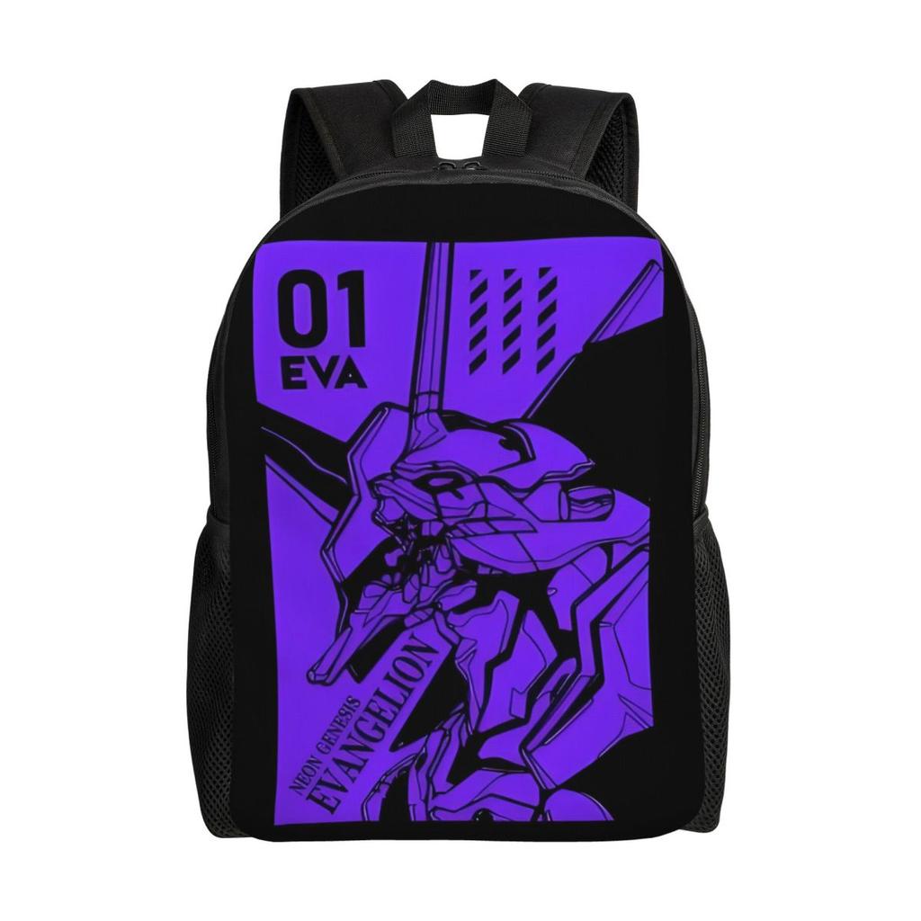 Custom Manga Evangeliones Laptop Backpack Women Men Basic Bookbag for College School Student Bag