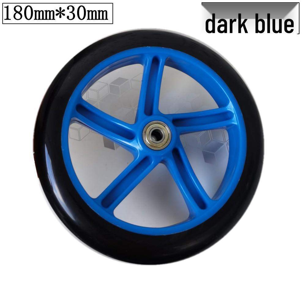 7-8 Inch PU Rubber Universal Silent Wheels for Scooters, Shopping Carts, and Wheelchairs