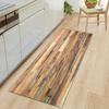 Wood Pattern Anti-Slip Kitchen Mat Absorbent Floor Rug for Bedroom Living Room Hallway Balcony Entrance Doormat