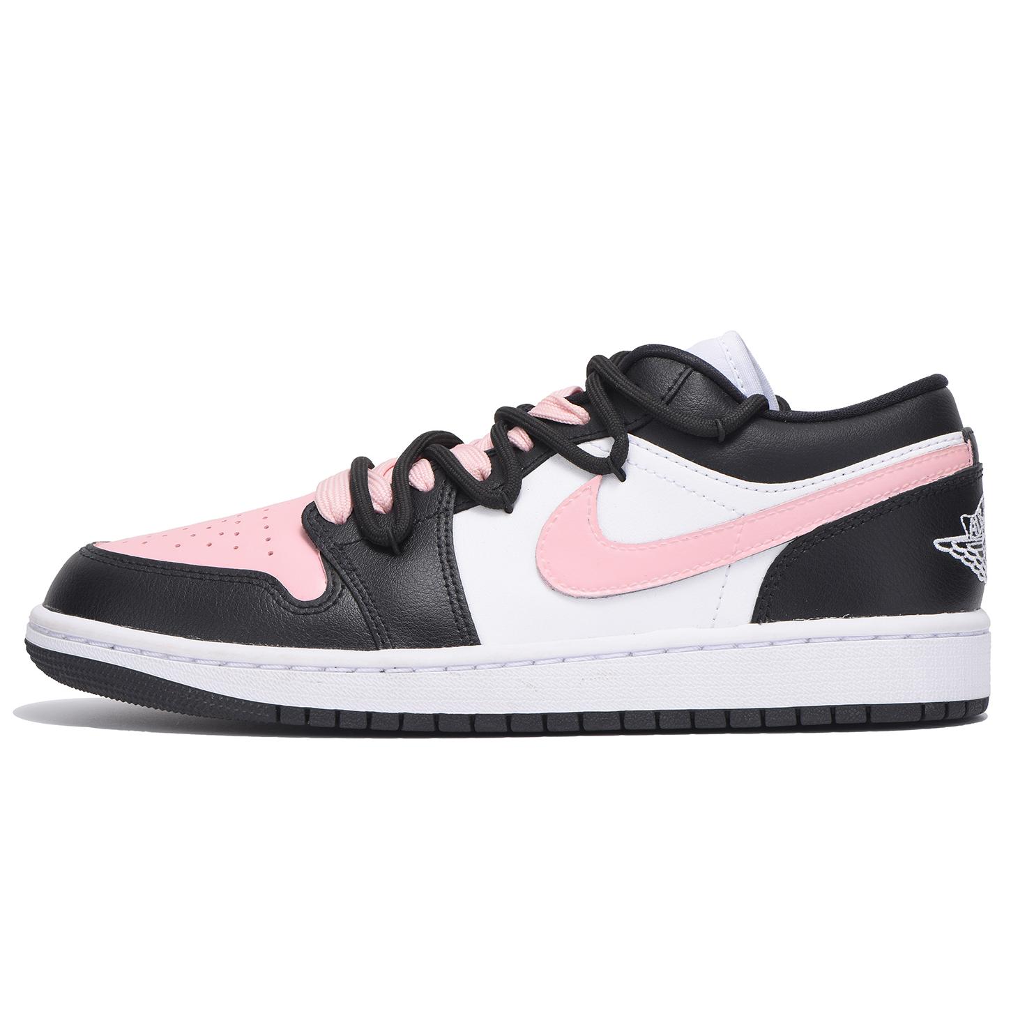 

Jordan Air Jordan 1 Slip Resistant Abrasion Resistant Low top Vintage Basketball Shoes Women s Black Pink DC0774-101(Team59-) 35.5
