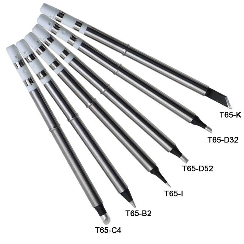 T65 Welding & Soldering Tip Kit B2/I/C4/K/D32/D52 Compatible With Soldering Pens Copper Alloy Tips For Repair Work
