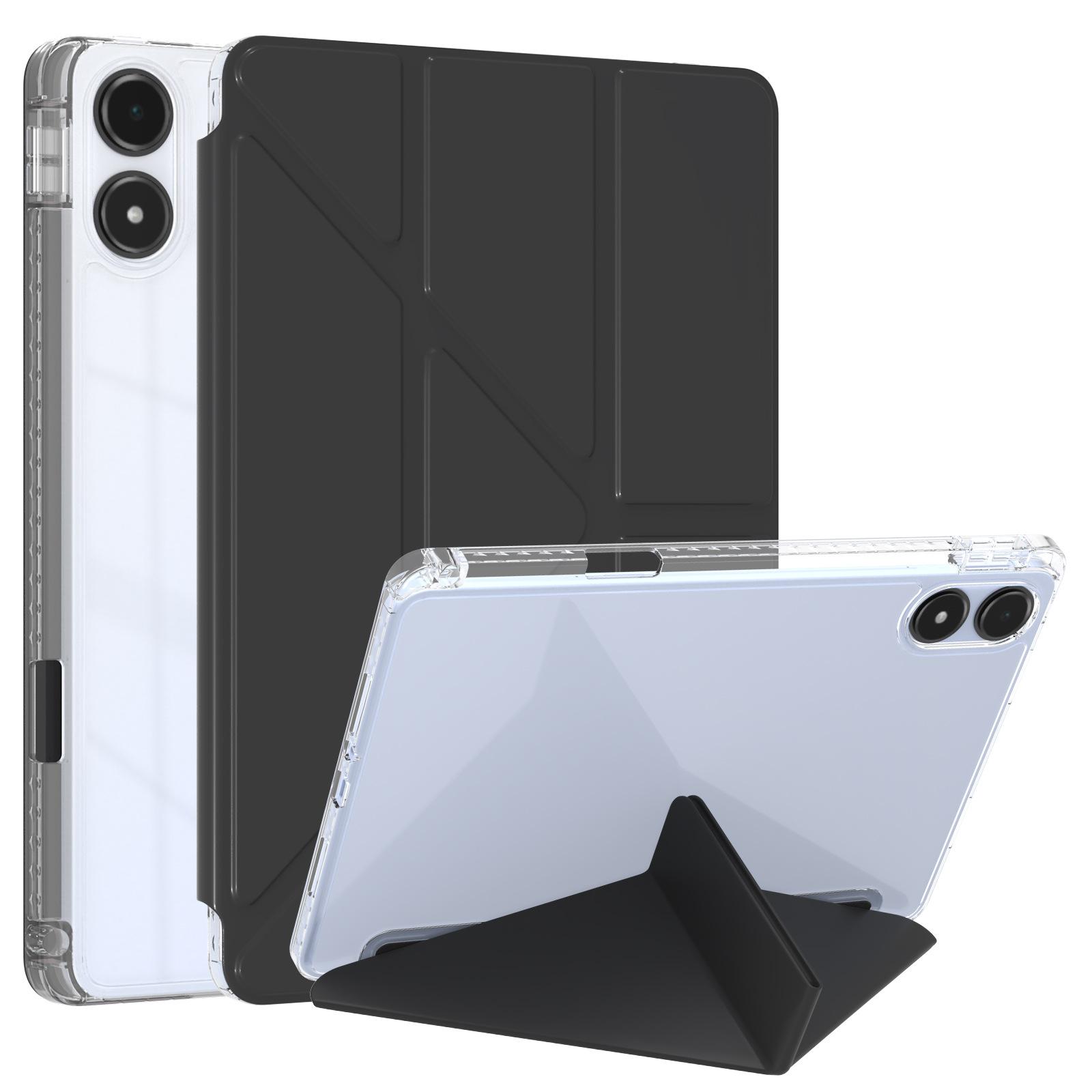 Voor Xiaomi Redmi Pad 2 Pro Drievoudige Flip Case Voor Redmi Pad Pro Case 12,1 inch Poco Pad 12 1 met Automatische Slaaphoes Redmi Pad 2 Pro 2025 zwart