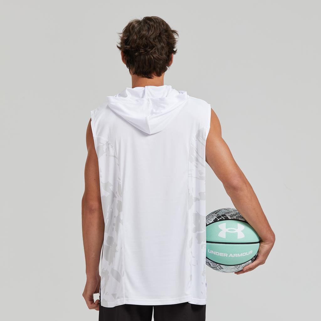 Under Armour Sports Running Fitness Basketball Moisture Wicking Quick Dry Hooded Sleeveless Vest Unisex Vests White 24500001-100