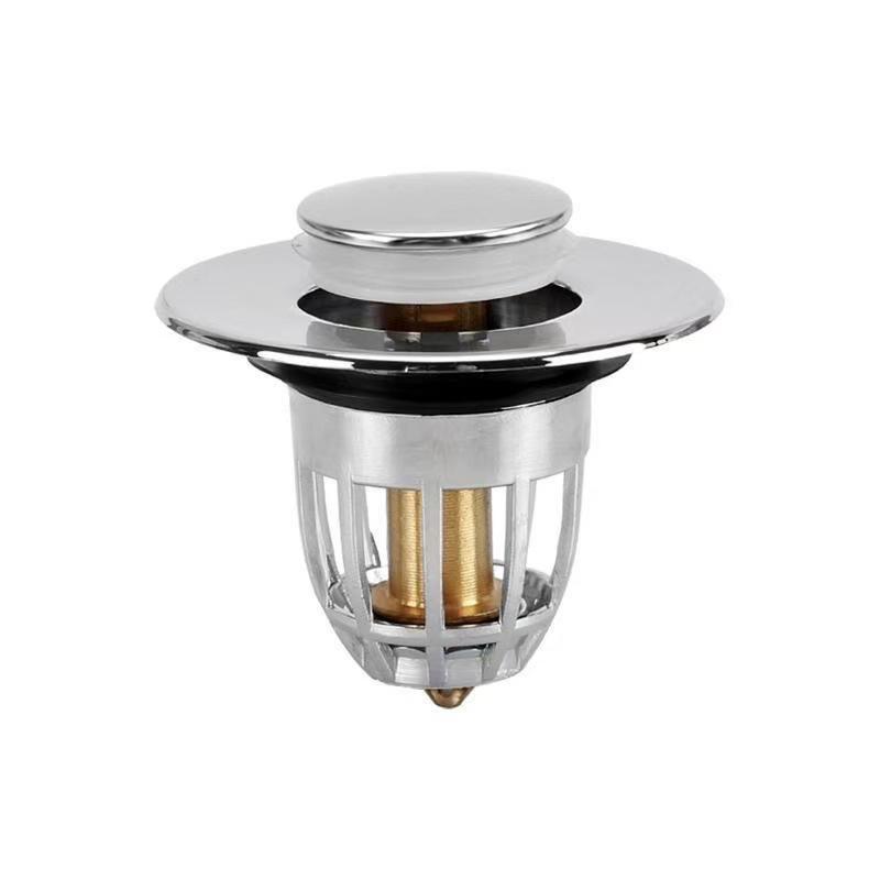All-Copper Pop-Up Washbasin Stopper with Odor-Proof Filter